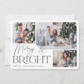 フェスティバル |メリー & Bright Photo Christmas シーズンカード (正面)