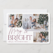 フェスティバル |メリー & Bright Photo Christmas シーズンカード (正面)