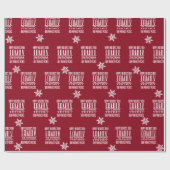 フェスティバル&モダン「ファミパーソナライズされたリー」の祝日 ラッピングペーパー (フラット)