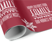 フェスティバル&モダン「ファミパーソナライズされたリー」の祝日 ラッピングペーパー (ロールコーナー)