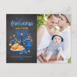 フェスティバル（ユダヤ教）メノラーシャルボードハッピーハヌカー写真 シーズンポストカード