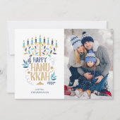 フェスティバル（ユダヤ教）メノラーハッピーハヌカー写真 シーズンカード (正面)