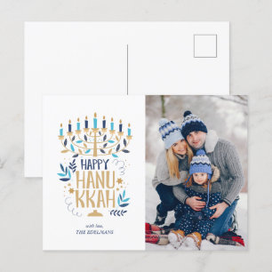 フェスティバル（ユダヤ教）メノラーハッピーハヌカー シーズンポストカード