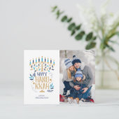 フェスティバル（ユダヤ教）メノラーハッピーハヌカー シーズンポストカード (スタンド正面)