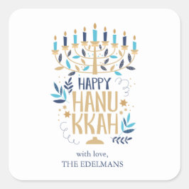フェスティバル（ユダヤ教）メノラーハヌカー スクエアシール