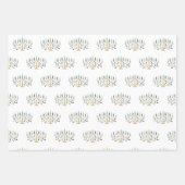 フェスティバル(ユダヤ教)メノラーハヌカー ラッピングペーパーシート (正面2)