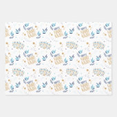 フェスティバル(ユダヤ教)メノラーハヌカー ラッピングペーパーシート (正面)