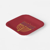 フェスティバル(ユダヤ教)メノラーハヌッカブルーキャンドルエレガント ペーパープレート (傾斜あり)