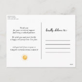 フェスティバル《写真》ぼけ味金ゴールドエレガント紙吹雪ブラックビジネス シーズンポストカード (裏面)