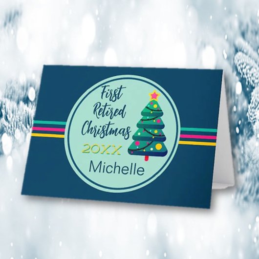 フェスティバル、最初の退職したクリスマス カード