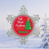 フェスティバル、最初の退職したクリスマス スノーフレークピューターオーナメント