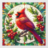 フェスティバル(鳥)ショウジョウコウカンチョウステンドグラス窓貼り ウィンドウサイン (シート)