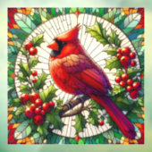 フェスティバル(鳥)ショウジョウコウカンチョウステンドグラス窓貼り ウィンドウサイン (シート3)