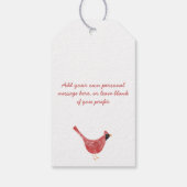 フェスティバル(鳥)ショウジョウコウカンチョウ鳥の水色パーソナライズされた ギフトタグ (裏面)