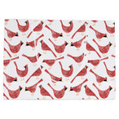 フェスティバル(鳥)ショウジョウコウカンチョウ鳥の水色 ラージペーパーバッグ (裏面)