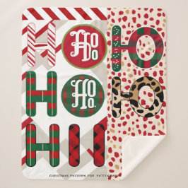 フェスティバル「HO HO HO」クリスマスフリース&シャーパ空白の シェルパブランケット