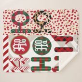 フェスティバル「HO HO HO」クリスマスフリース&シャーパ空白の シェルパブランケット (正面(横))