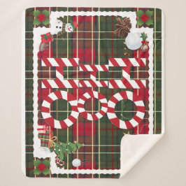 フェスティバル「HO HO HO」クリスマスフリース&シャーパ空白の シェルパブランケット