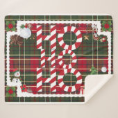 フェスティバル「HO HO HO」クリスマスフリース&シャーパ空白の シェルパブランケット (正面(横))