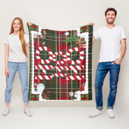 フェスティバル「HO HO HO」クリスマスフリース&シャーパ空白の フリースブランケット