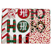 フェスティバル「HO HO HO」クリスマスラッピング紙 ラージペーパーバッグ (裏面)