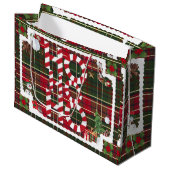 フェスティバル「HO HO HO」クリスマスラッピング紙 ラージペーパーバッグ (正面アングル)