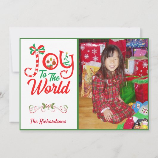 フェスティバル、JOY to the World |フォトホリデーカード シーズンカード (正面)