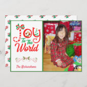 フェスティバル、JOY to the World |フォトホリデーカード シーズンカード (正面/裏面)