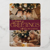 フェスティバル | Season's Greetings Two Photo 箔シーズンカード (正面)