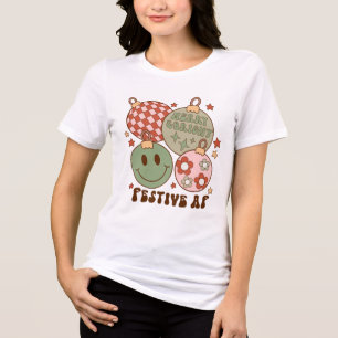 フェスティバルAFレトロ-インスパイアクリスマス装飾 トライブレンドTシャツ
