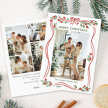 フェスティバルBoho赤クリスマスリボン5写真