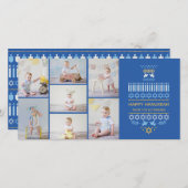 フェスティバルDreidel Icons Hanukkah Collageフォトカード (正面/裏面)