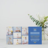 フェスティバルDreidel Icons Hanukkah Collageフォトカード (スタンド正面)