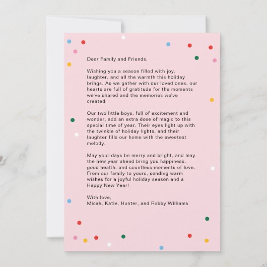 フェスティバルFA LA LAジョイスクリスマスカード カード (裏面)