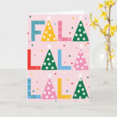 フェスティバルFA LA LA喜び折り畳みグリーティングカード カード (黄色い花)