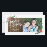 フェスティバルFolidsコレクション シーズンカード<br><div class="desc">今年の休日の挨拶に追加のフェスティバルtouchを加え、手書きの書道と手書きの葉を飾った1枚のフォトカードは、素朴な木製の背景に。複数の色で使用可能</div>