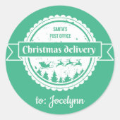 フェスティバルfromサンタシンプルーモダンクリスマス ラウンドシール (正面)