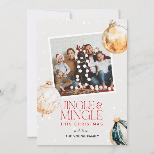 フェスティバルJingle & Mingleクリスマスフォト シーズンカード (正面)