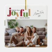 フェスティバルJoyful 2フォトクリスマス セラミックオーナメント (裏面)