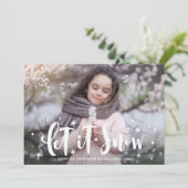 フェスティバルLet It Snow Hand Lettered Photo シーズンカード (スタンド正面)