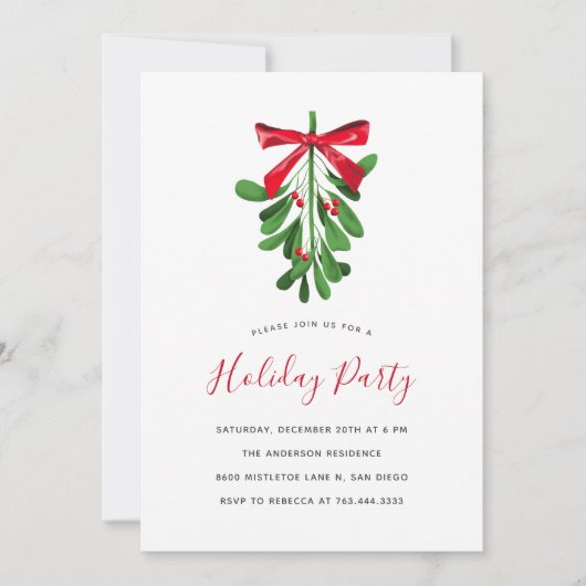 フェスティバルMydletoe Crismas Dinerパーティー 招待状 (正面)