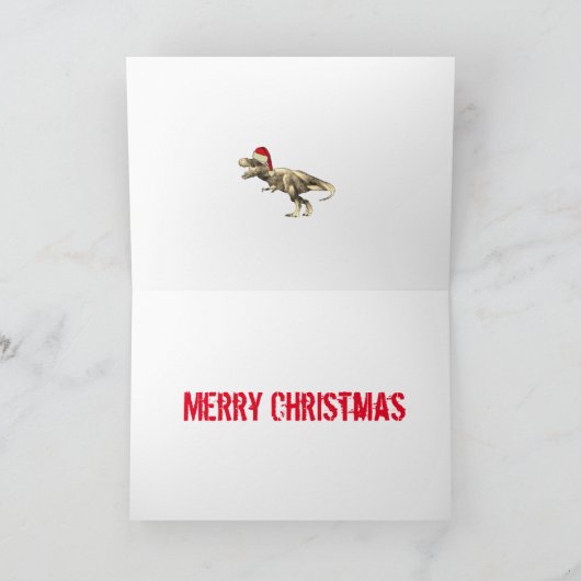 フェスティバルTレックスおもしろいクリスマス恐竜アイロン引用文 カード (内部)