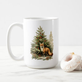 フェスティバルWhimsy:クリスマスツリー&キツネ コーヒーマグカップ