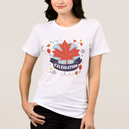 フェスティブなメープルリーフの祝祭 トライブレンドTシャツ