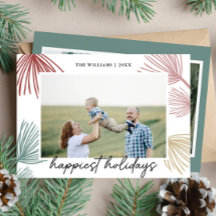 フェスティブなモミの枝 Happiest holidays 3枚の写真