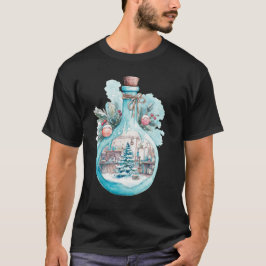 フェスティブな化学者の女性 水彩 科学アート Tシャツ