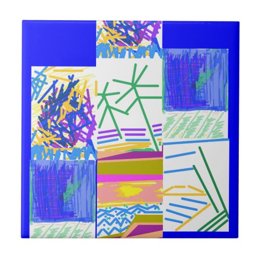 フェスティブな抽象画 タイル (正面)