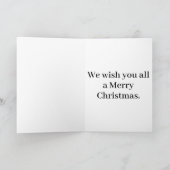 フェスティブな装飾のメリークリスマスツリー シーズンカード (内部)