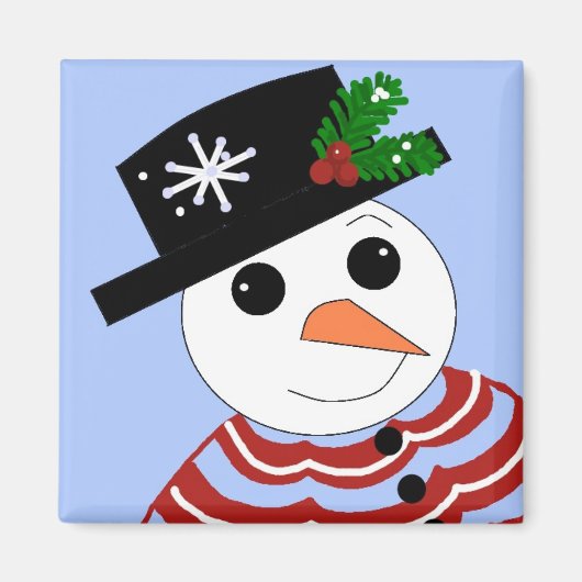 フェスティブな雪だるま マグネット (正面)