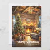 フェスティブな魅力あふれるクリスマスのインテリア シーズンカード (正面)